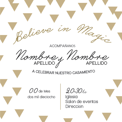 Invitación De Casamiento Mikkeli - Triangle (425x425), Png Download