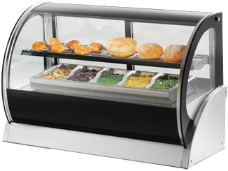 Vollrath 40852 Display Case, Refrigerated Deli, - Vollrath 40857 60" Curved Glass Heated Countertop Display (800x1000), Png Download