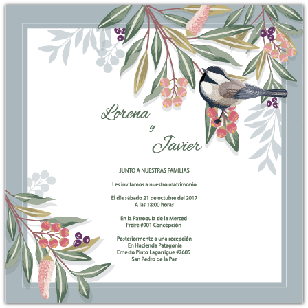 Invitaciones Matrimonios De La Paz (450x600), Png Download