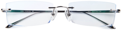 Le Shen Glasses Men's Frameless Diamond Trimming Glasses - Glasses (400x400), Png Download