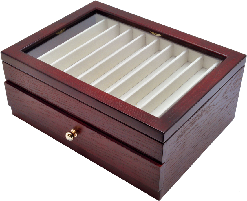 Wancher Pen Box Kabazai Wooden Urushi Pen Display Case - Pen (900x900), Png Download