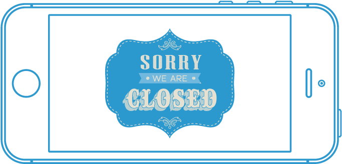 Sorry We Are Closed Iphone - Closing For One Day (690x345), Png Download