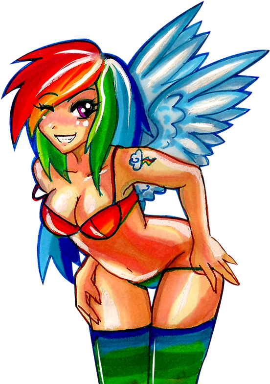 Fim Pic Dump Topic - Human Rainbow Dash Nude (700x811), Png Download