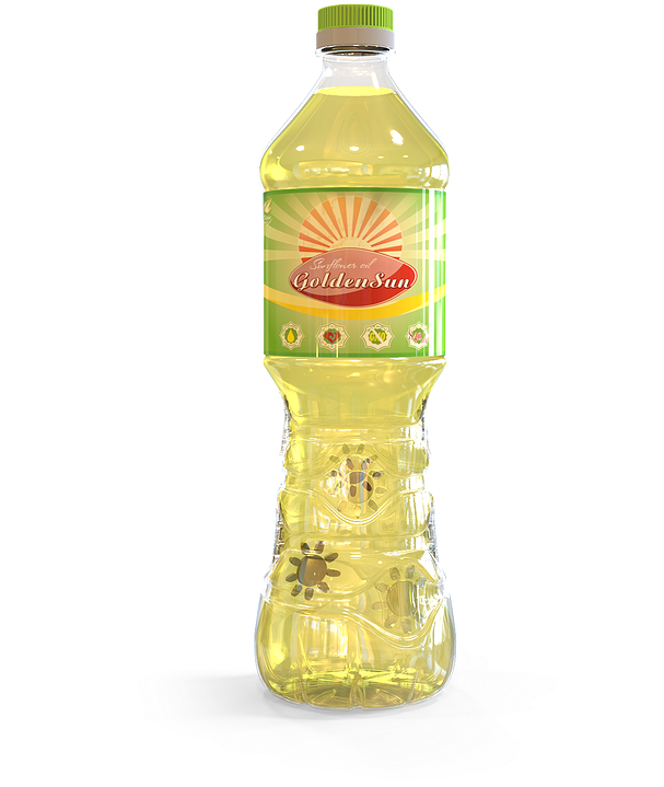 Sunflower Oil Bottle Png (622x771), Png Download