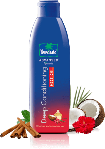 Parachute Advansed Hot Oil (353x503), Png Download