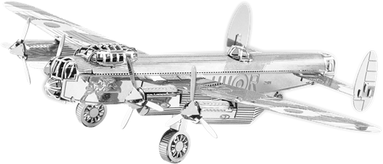 Metal Earth Vehicles Avri Lancaster Bomber - Lancaster Bomber 3d Metal (600x268), Png Download