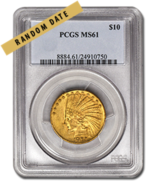 Picture Of $10 Indian Head Gold Coins Ms - Indian Head Gold Pieces (600x600), Png Download