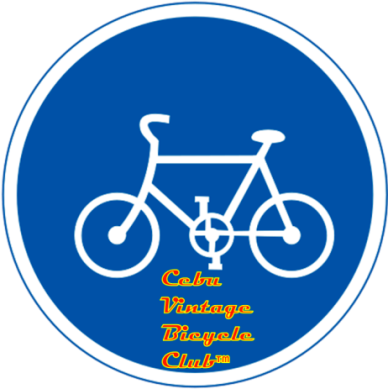 Cebu Vintage Bicycle Club - 自転車 専用 道路 標識 (388x389), Png Download