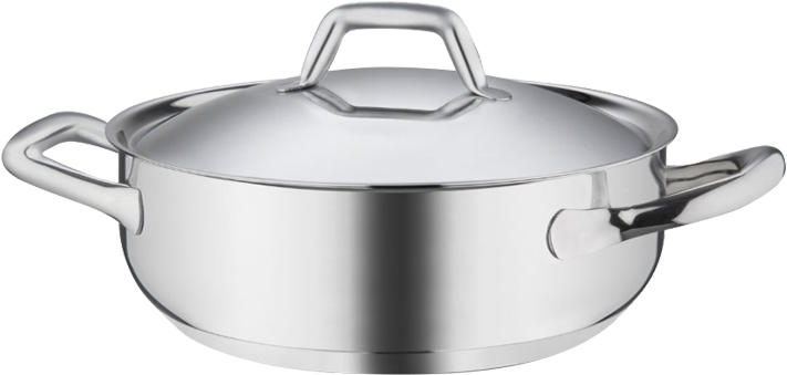 Chef Line Low Casserole - Pentola Barazzoni Linea Chef Line Diametro Cm 24 (721x699), Png Download