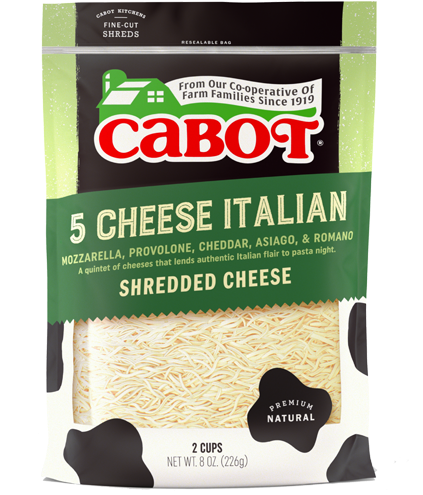 Conveniently Pre-shredded And Perfect For Casseroles, - Shredded Vermont Cheddar (500x500), Png Download