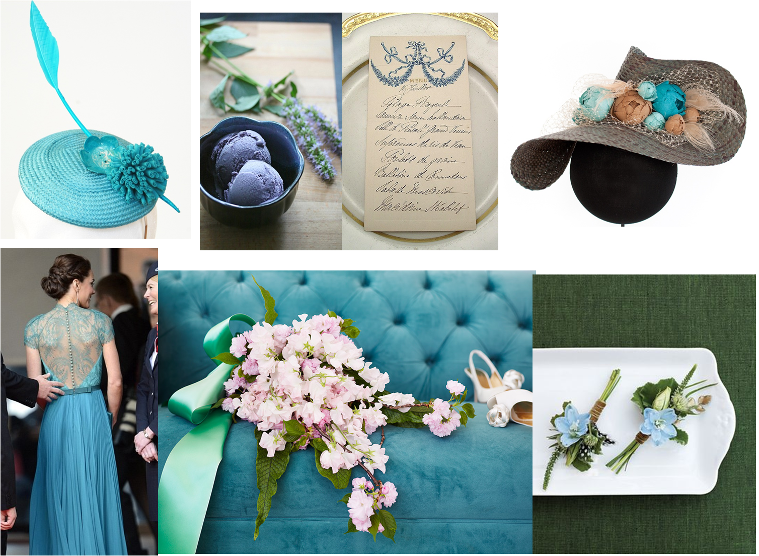 Janetandschulz Tocados Azul Boda Novia Invitadas Juanaiyo - Sweet Pea (1508x1104), Png Download