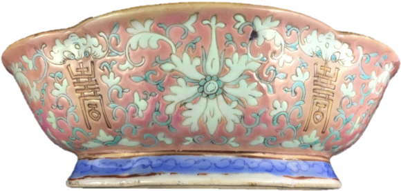 Chinese Porcelain Scalloped Edge Shallow Bowl, Republic - Porcelain (600x450), Png Download