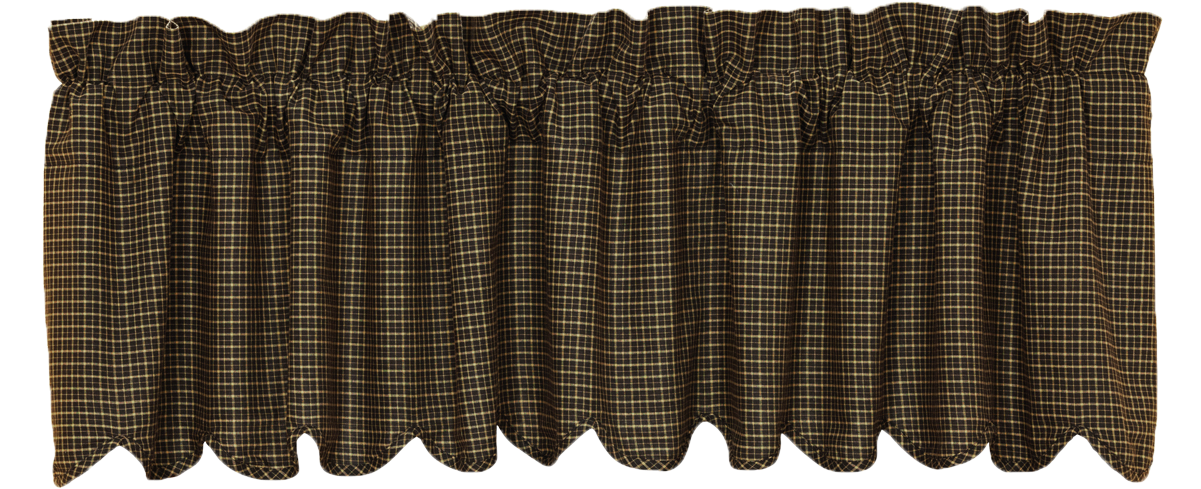 Vhc Brands Kettle Grove Plaid Valance Scalloped Lined - Victorian Heart Kettle Grove Scalloped Valance (1200x1200), Png Download