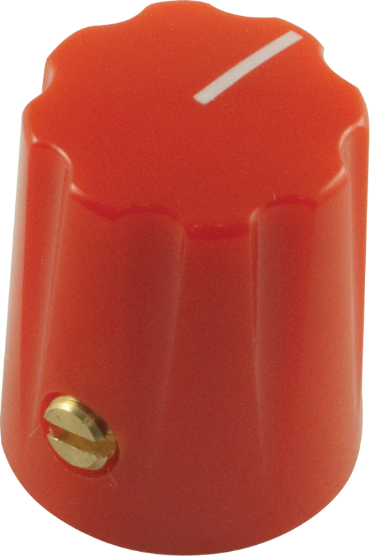 Scalloped Edge, Indicator Line, Set Screw - Amplified Parts Knob - Red With White Line Set Screw (533x800), Png Download