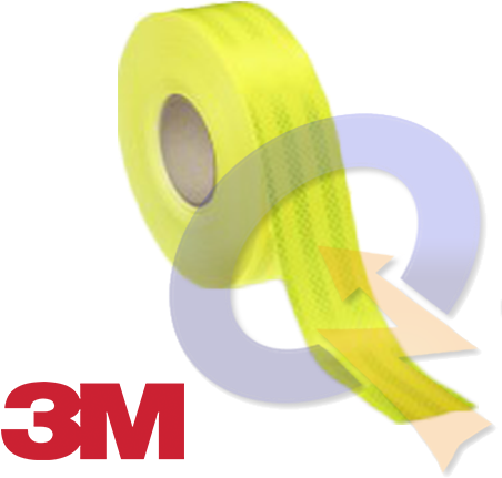 Cinta Reflectante Verde Limon De 2', 3m, Por Metro - Label (600x600), Png Download