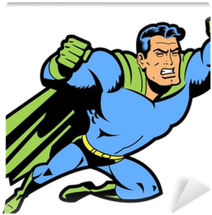 Flying Superhero With Clenched Fist Wall Mural • Pixers® - Flying Superhero (400x400), Png Download