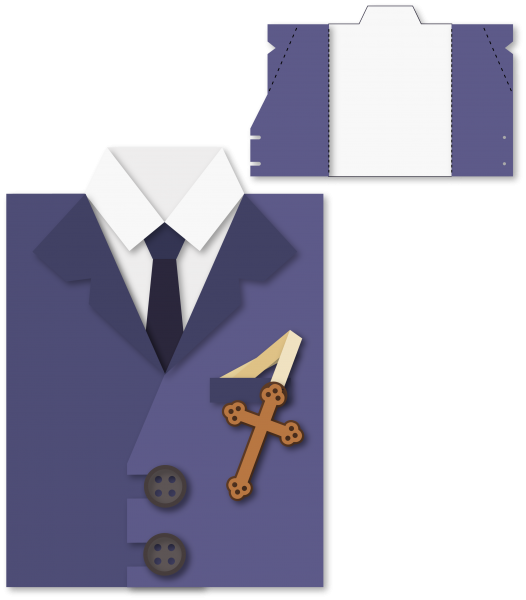 First Communion Boys Suit Card - Eucharist (526x600), Png Download