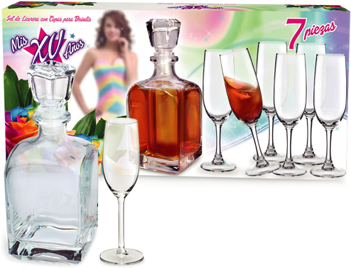 Set De Brindis Mis Xv Años - Copas Mis Xv Años (501x377), Png Download