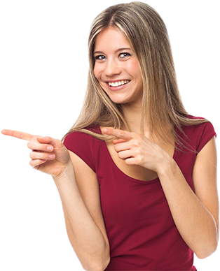 Download Woman Pointing - Woman Pointing Finger Png - Full Size PNG