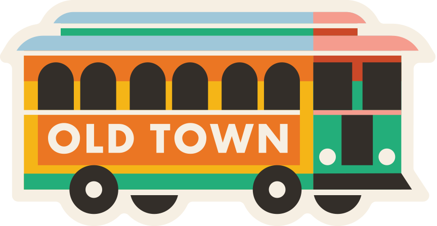 Old Town Sticker - School Bus (864x447), Png Download