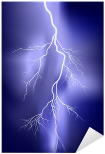 Vinilo Pixerstick Un Rayo De Color Blanco Brillante - Lightning (400x400), Png Download