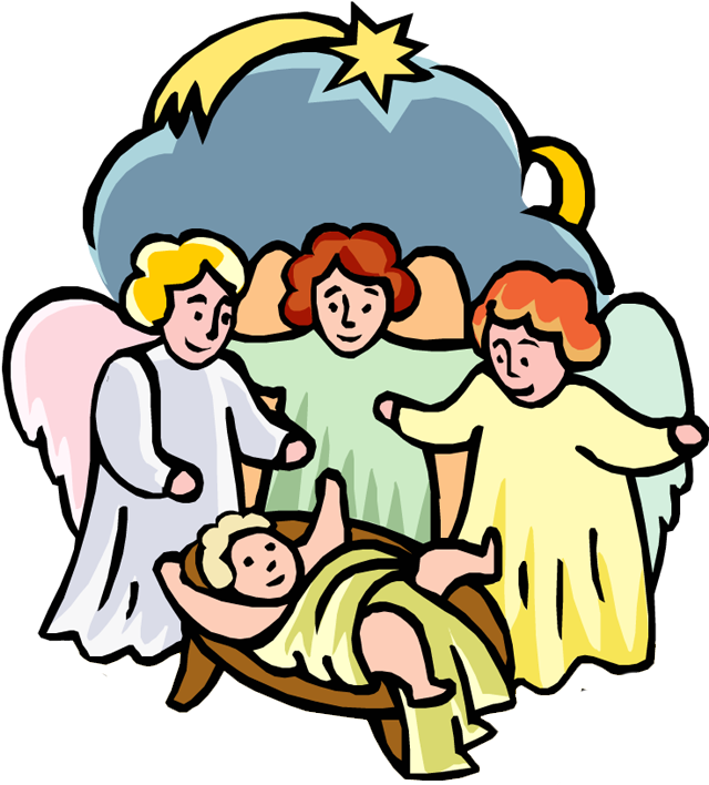 Simplemente Ángeles - Christmas Recital Invitation With Angels Illustration (654x707), Png Download