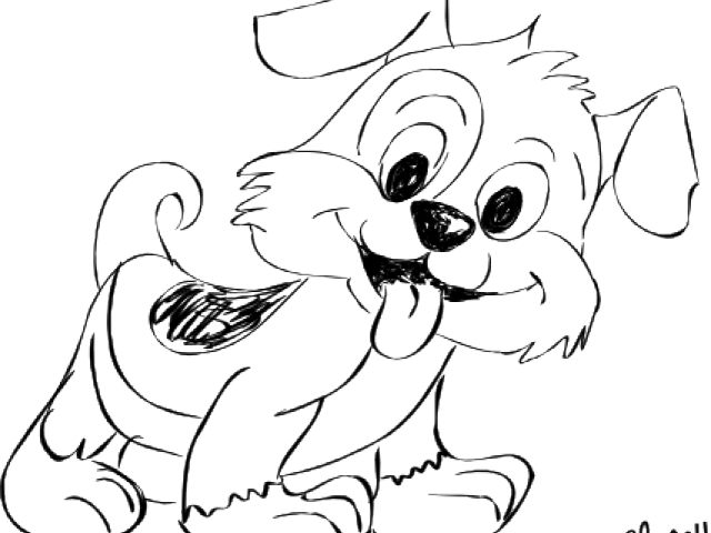 Cute Cartoon Puppy (640x480), Png Download