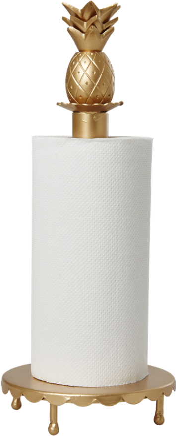 Gold Paper Towel Holder With Pineapple Decoration By - Rice Køkkenrulleholder Ananas Guld (1000x1000), Png Download
