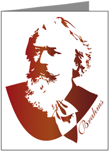 Silhouette Johannes Brahms Note Cards - Silhouette Johannes Brahms Mug (350x350), Png Download