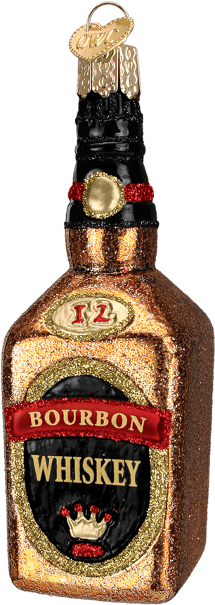 Limited Edition *set Of 2* Glass Whiskey Bottle Ornaments - Ornament Whiskey (1000x1000), Png Download