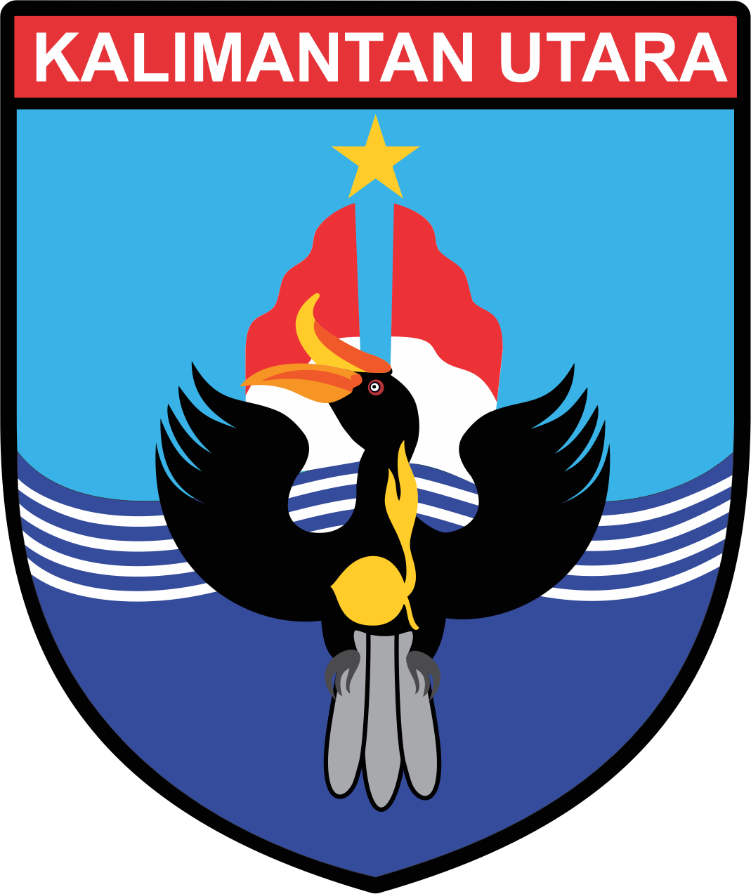 Lambang Kwartir Daerah Gerakan Pramuka Kalimantan Utara - Lambang Kwarda Kalimantan Utara (1069x1273), Png Download