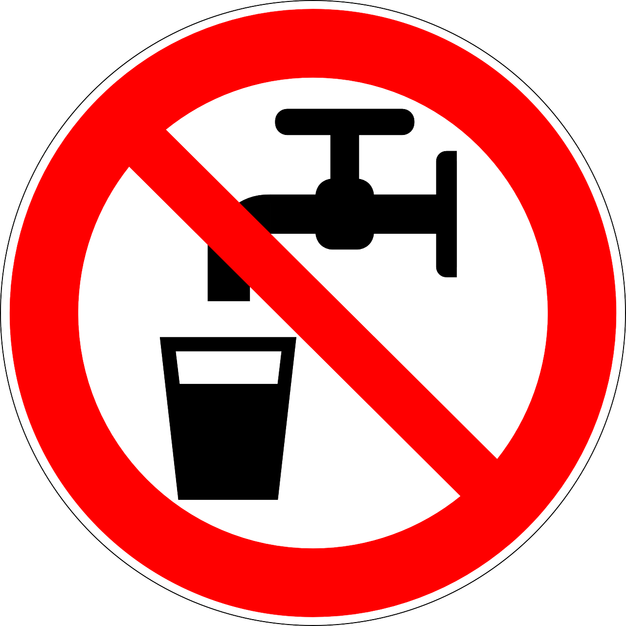 Can I Drink Water Directly From The Tap In Vietnam - No Tap Water Sign (400x400), Png Download