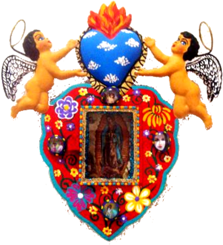 Corazón Con Ángeles Guadalupe - María Guadalupe Rojo Alvarado (600x600), Png Download