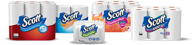 Scott Paper Towels, Choose-a-sheet, One-ply - 8 Rolls (660x234), Png Download