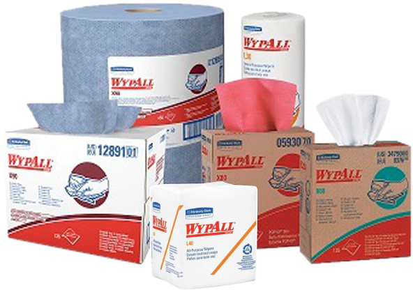 Kimberly Clark Disposable Wipers - Wypall L40 Cloth-like 1/4-fold Wipers, 12 1/2 X 12, (600x421), Png Download