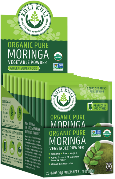 Single Serving Pure Moringa Packets Carton - Kuli Kuli - Pure Moringa Vegetable Powder - 0.4 Oz. (600x600), Png Download