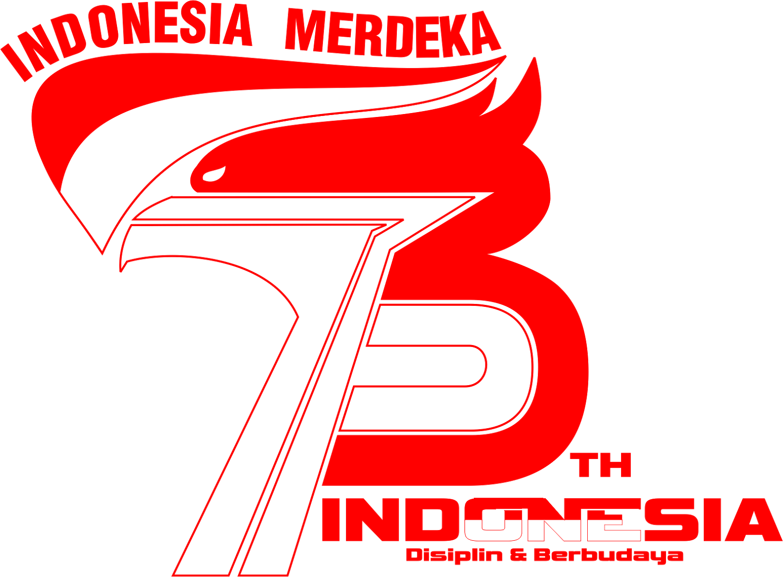 Logo Indonesia, Indonesia Merdeka, Logos, Drink, Art, - Dirgahayu Indonesia Ke 73 (1600x1179), Png Download