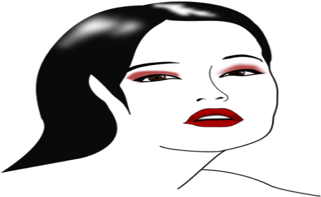 Mbak Apa Benar Sampeyan Mau Menulisi Bendera Merah - Woman Makeup Png Clipart (650x400), Png Download