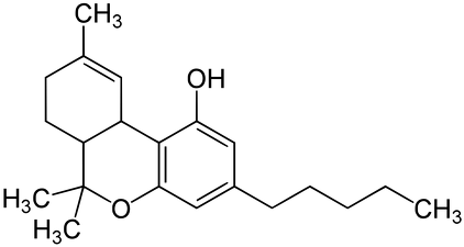 Thc - Thc Chemical Structure (471x256), Png Download