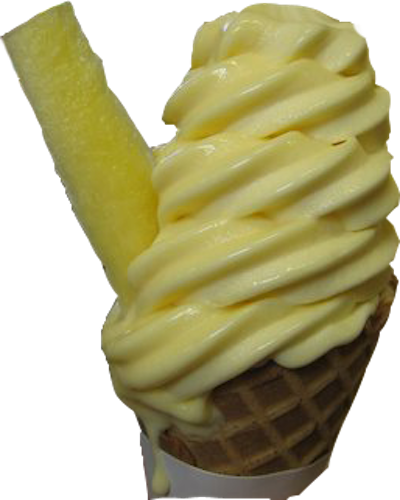Pineapple Ice Cream - Pineapple Ice Cream Cone (400x500), Png Download