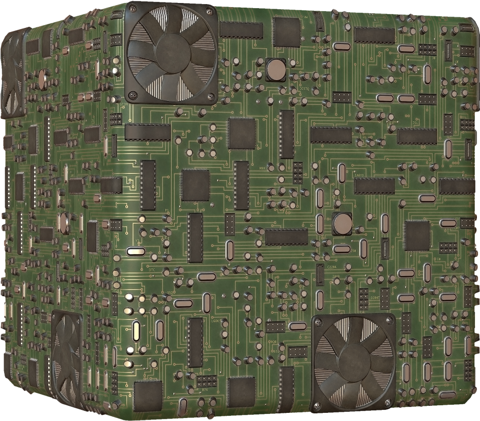 Here's That Fully Procedural Circuit Board Material - Electronics (1024x1024), Png Download