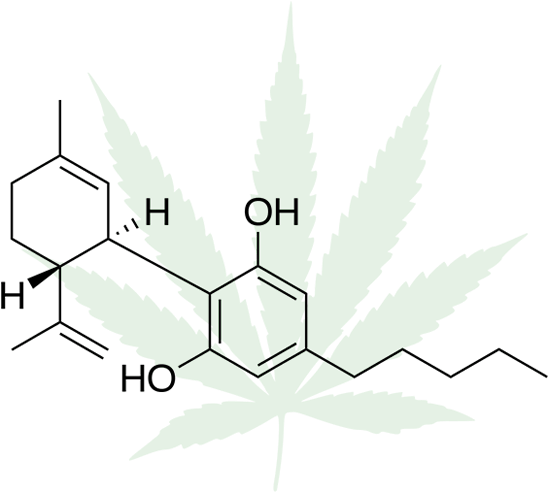 The Cannabis Compound At A Molecular Level - Molecola Cbd (563x507), Png Download