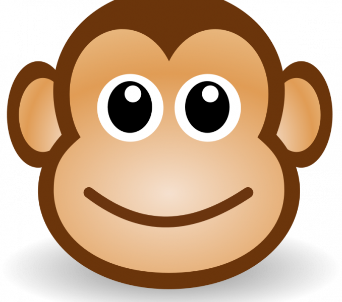 Pictures Of Monkeys For Kids Monkey Drawing For Kids - Animal Cartoon Face (678x600), Png Download