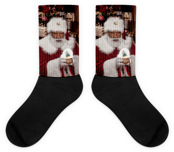 Santa Larry Christmas Globe Socks - The Joe Rogan Experience (600x600), Png Download
