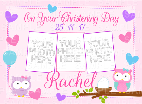 Christening Edible Cake Topper - Infant (500x500), Png Download