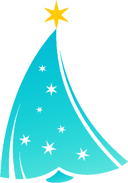 Arbol Navidad Azul Png (444x621), Png Download