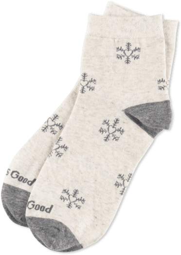 Women's Snowflake Anklet Socks - Anklet (570x570), Png Download