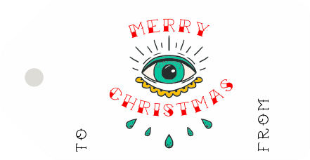 Vintage Tattoo Style Christmas Tags Printable - Christmas Day (504x288), Png Download