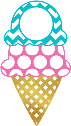 Summer Monogram Frame - Polka Dot (480x480), Png Download
