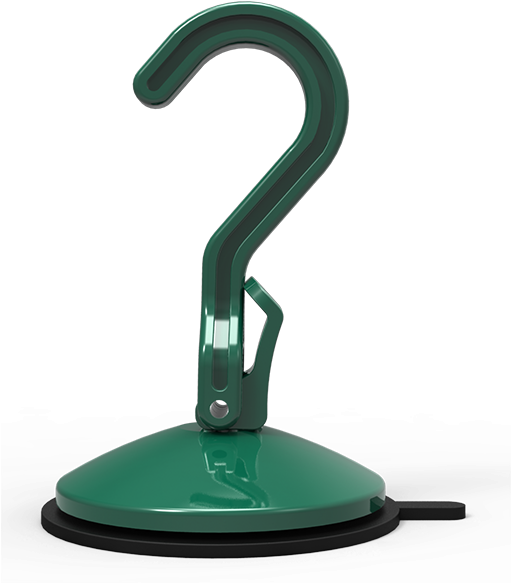 Wreathhook - Green - Side View - Wood (510x600), Png Download